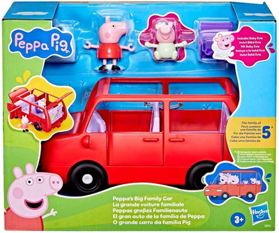 Set lodër Peppa Pig Big Family Car, i kuq