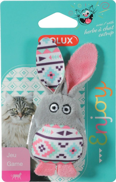 Lodër për mace Zolux Kali Lepurush, me catnip, 11.5cm, gri