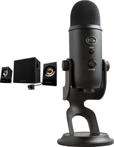 Set altoparlantë dhe mikrofon Logitech Z533 2.1, Yeti USB, i zi
