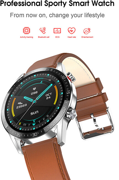 Orë e mençur Wotchi WT34BL - Brown Leather