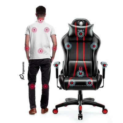 Karrige gaming Diablo Chairs X-ONE 2.0 Normal, ergonomike, e kuqe