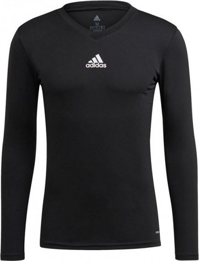 Bluzë bazë adidas Team Base Tee M GN5677, me mëngë t’gjata, me teknologji Aeroready, e zezë