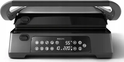 Grill kontakti Philips 7000 Series HD6307/70, komandë digjitale, pllaka që s’ngjisin, i zi