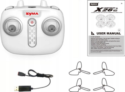 Dron lodër Syma X26 RC, 2.4G, bateri 3.7V, i zi
