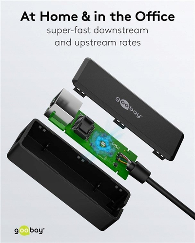 Адаптер за мрежа Goobay USB-C во Ethernet, USB 3.1, 1 Gbit/s, црн