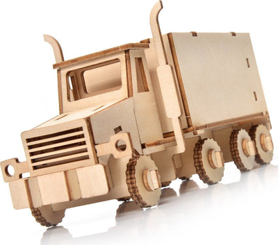 Puzzle druri 3D Nice-idea Truck, model kamioni, montim me dorë, ngjyrë druri natyrale