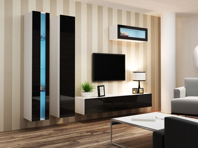 Rafte vertikale Cama WIO180 Vigo, 40x30x180 cm, MDF, e bardhë
