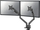 Krah monitori Neomounts DS70-250BL2, për 2 monitorë 17-32", me piston gazi, i zi