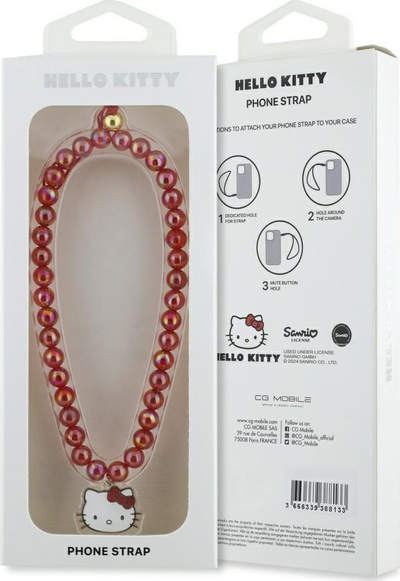 Varëse telefoni Hello Kitty Pearls kokë Kitty, e kuqe
