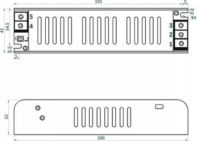 Furnizues energjie LED Adler ADLS-80-12, 80W, 12V 6.7A, argjendtë