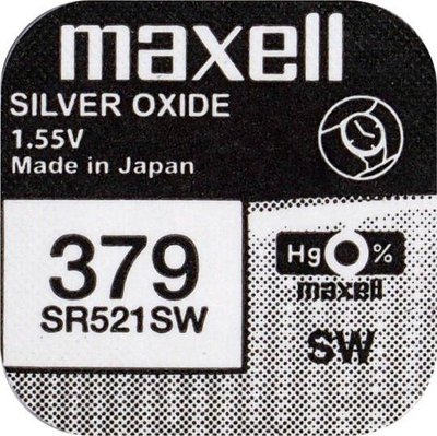 Bateri ore Maxell SR521SW 379, Silver Oxide, 1.55V