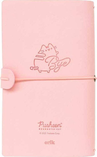 Fletore udhëtimi Pusheen Travel B6, 19.5 x 12 cm, me xhep dhe mbajtëse kartash, rozë