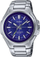 Orë dore Casio MTP RS100D 2A, analoge, diellore, çelik inox, blu