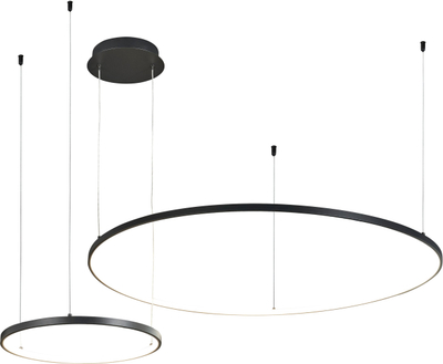 Lampë tavani Domoletti 2023193-2-BK, 65W LED, 4000K, e zezë
