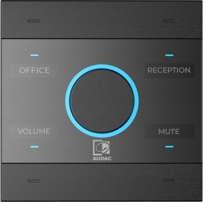 Panel rrjeti universal Audac NCP105/B, PoE, për mur, ngjyrë e zezë