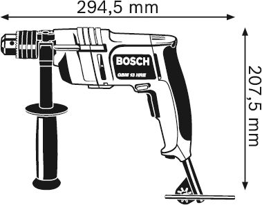 Trapano Bosch GBM 13 HRE Professional, 550W, kapje 13mm, blu