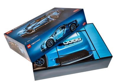 Set ndërtimi LEGO Technic 42083 Bugatti Chiron, model 1:8, dy-ngjyrësh blu