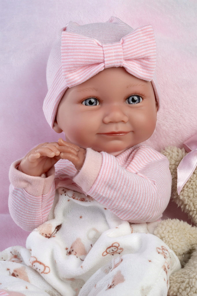 Kukull bebe Llorens Nica, vinil, 40 cm, shumëngjyrëshe