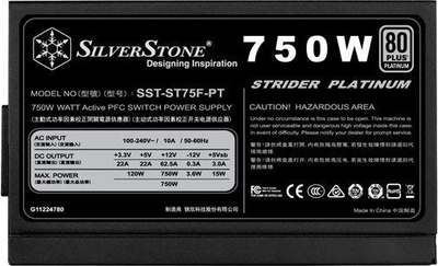 Burim energjie SilverStone ST75F-PT SST-ST75F-PT V1.1 ATX, 750W