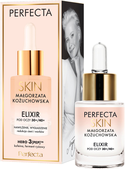 Eliksir për sy Perfecta Skin by Malgorzata Kożuchowska, për lëkurë të hidratuar dhe më të butë, 30+/40+