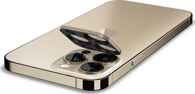 Mbrojtës lente Spigen Glas.tR Optik për iPhone 13 Pro dhe 13 Pro Max, xham i temperu, Gold