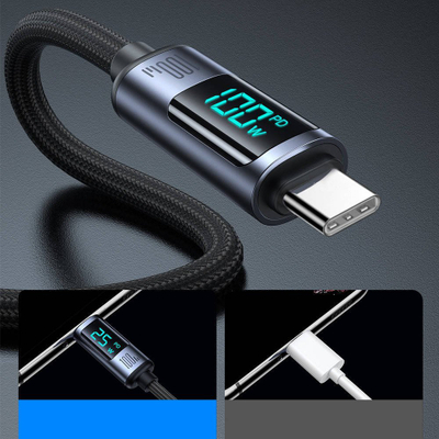 Kabllo USB Joyroom S-CC100A16, USB-C në USB-C, 1.2m, 100W, e zezë
