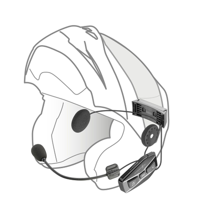 Интерком за мотоцикл Interphone U-Com 16, Bluetooth 5.0, IP67, црн