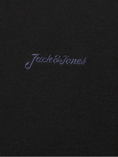 Pulovër Jack & Jones JJBrad Knit me qafë rrethore, ngjyrë e zezë