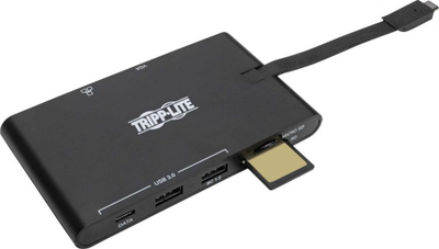 Dock USB C Tripp Lite U442 DOCK3 B, HDMI 4K dhe VGA, Gigabit Ethernet, i zi