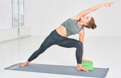 Bllok joga Schildkrot Fitness Green, EVA, 22.5x15x7.5 cm, jeshil