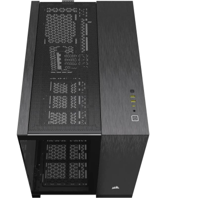 Kuti kompjuteri CORSAIR 2500X, Micro ATX, dhomë e dyfishtë, e zezë
