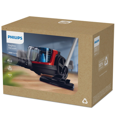 Fshesë me korrent Philips PowerPro Compact FC9330/09, pa qese, 650W, blu