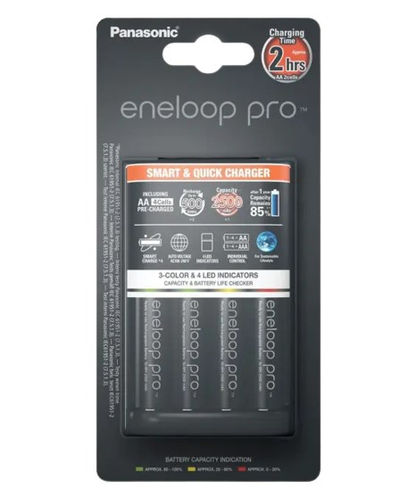 Karikues baterish Panasonic Eneloop Pro K-KJ55HCD40E, SMARTPLUS, 4x AA Ni-MH, i zi