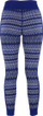 Geta termike Kari Traa Silja Wool për goca, 100% lesh merino, bel i lartë, blu me motive