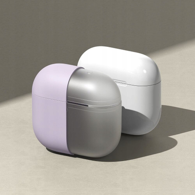 Mbulesë silikoni Ringke për Apple AirPods 4, me karabinë, vjollcë e hapur