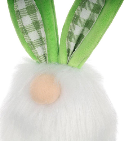 Figurë dekorative lepur Saska Gift and Decor Bunny, 18cm, ngjyrë e gjelbër, pranverë Pashkë