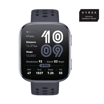 Ora inteligjente Amazfit Bip 6, GPS, Bluetooth, e zezë