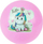 Top lodre PVC Artyk Unicorn Mix, 230mm, per kalamoj, rozë