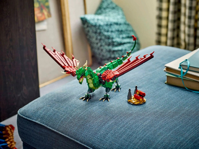 Lodër ndërtuese LEGO Creator 3in1 Medieval Dragon 31161, për fëmijë, shumëngjyrëshe