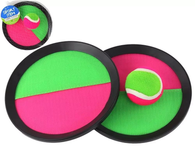 Set loje kapje topi MZ IMPORT 9936A, 2 paddles, 1 top, jeshile rozë