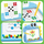 Tabllo magnetike WOOPIE Dino MagPad, mozaik me pika, lodër Montessori, blu