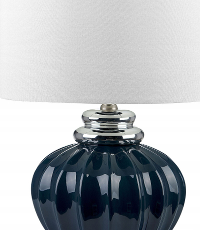 Lampë tavoline Beliani Neris, qeramike, 45cm, blu e errët