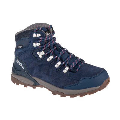 Këpucë outdoor për gra Jack Wolfskin Refugio Texapore Mid W, membranë Texapore, të kaltra gri