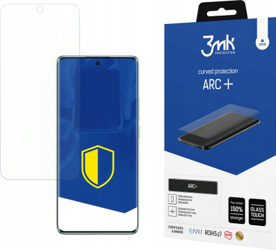 Folie mbrojtëse ekrani 3mk ARC+ për Oppo Reno 12 Pro, FullScreen, e tejdukshme
