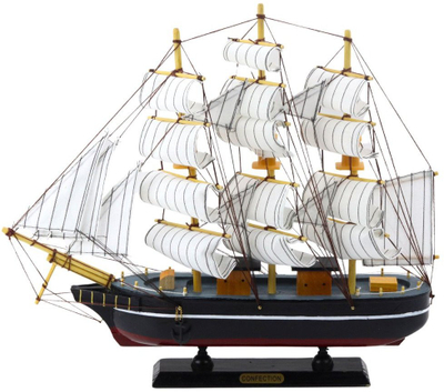 Model dekor anije me vela Collectible Model, 39x36cm, dru tekstil, e zezë