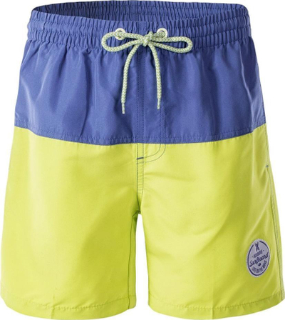 Shorc plazhi për kalama AquaWave DRAKON JR, poliester, madhësia 158, blu navy me lime
