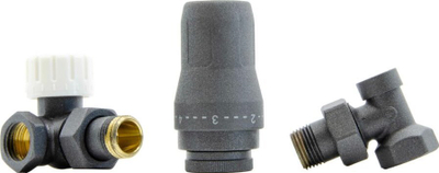Set termostatik HeatBase Standard HB01TOLS0016, 1/2GZ x 1/2GW aksial majtas, grafit