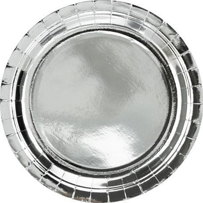 Pjata letre ALBI Tale Silver, 23 cm, set 6 copë, argjend
