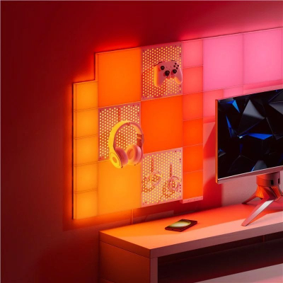 Panel ndriçues Nanoleaf Blocks Large Square Panels Add-on Kit, set zgjerues 2 panele, edge to edge, i bardhë