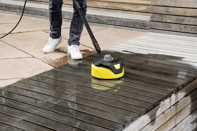Lavapresë me presion Karcher K4 Universal Edition T5, motor brushless, përfshin pastrues sipërfaqesh T5, e verdhë